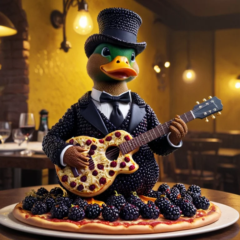 Blackberryworld A Dapper Duck, Wearing A Dapper Top Hat, Pla...