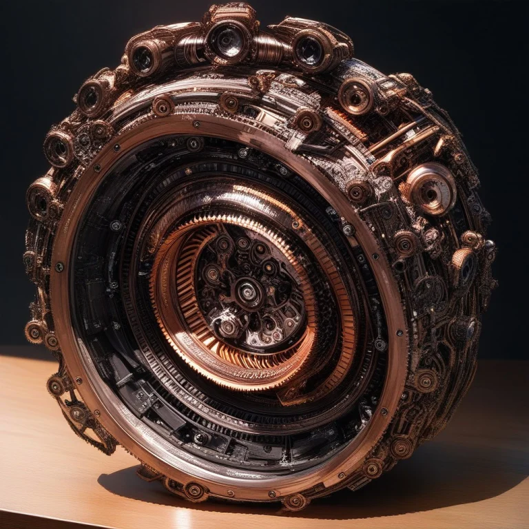 A Dragon Made Of Roast Gears, Hyperdetailed, Photorealistic,...