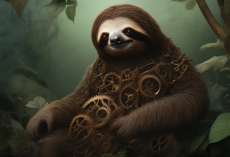 Gearstyle, Sloth1.3, Hanging From A Branch By Its Claws, Sle...