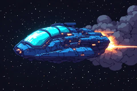 Pixel Art, Masters Media, So-spacecraft Builder V4 A Medium... — SDXL AI Prompt: (pixel art), (Masters Media, SO-Spacecraft Builder v4) A medium inter-planetary...