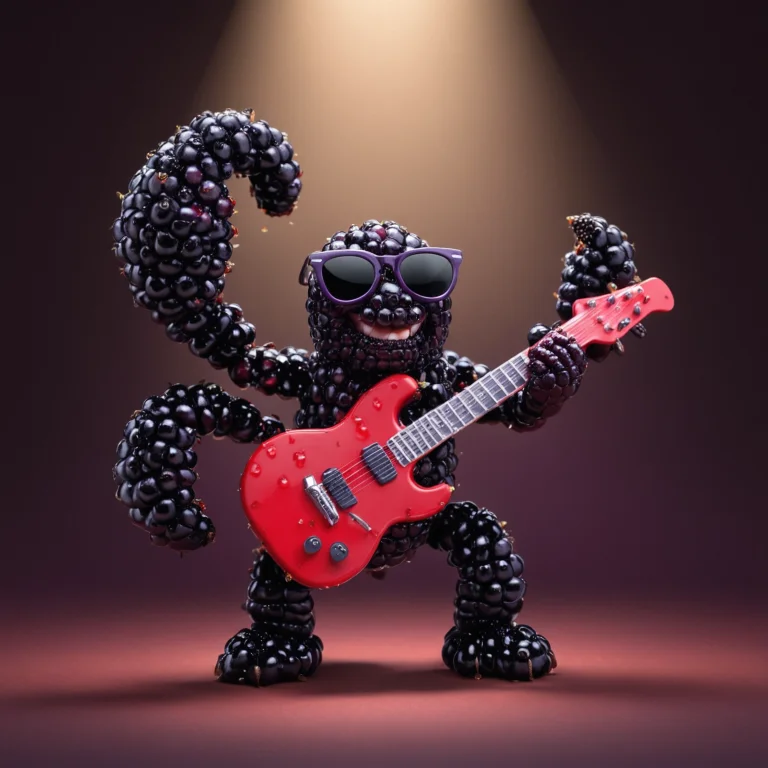 Blackberryworld, A Lobster Made Of Glossy Blackberry Cluster...