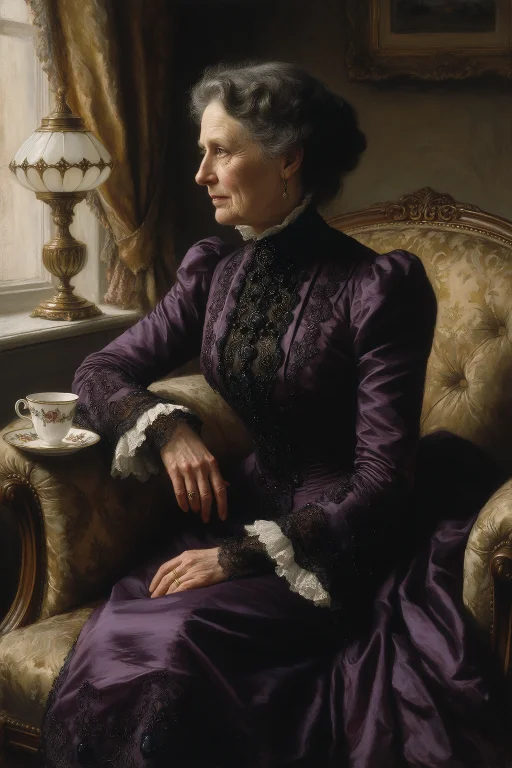 Tissot Victorian Elegance, Three-quarter Portrait Of A 52-ye...