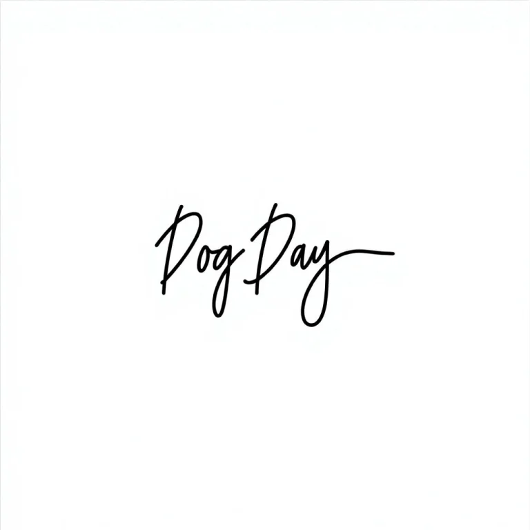 Handwritten Signature. Name Dogday. Written On A White Backg...