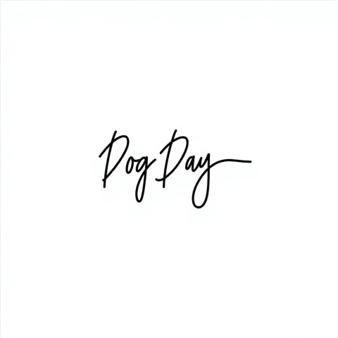 Handwritten Signature. Name Dogday. Written On A White Backg... — FLUX AI Prompt: Handwritten signature. Name: "DogDay". Written on a white background, the signat...