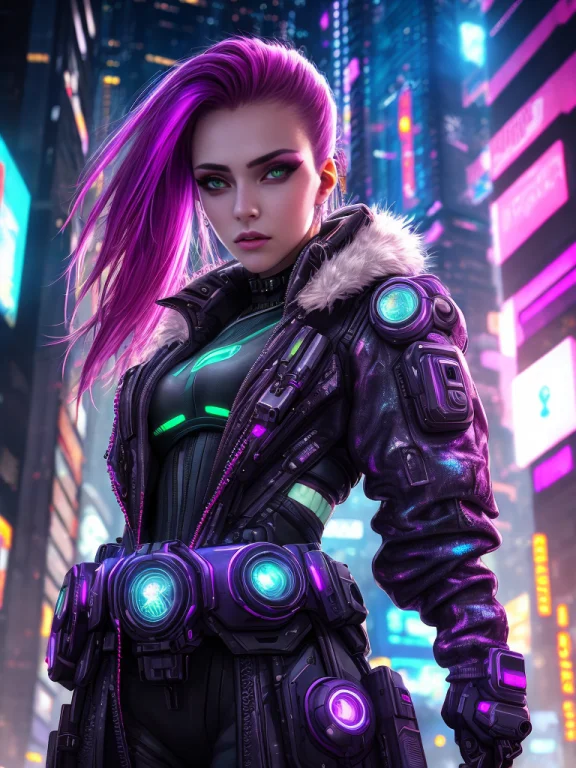 Modelshoot Style, 20yo Cyberpunk Woman In A Futuristic Cyber...