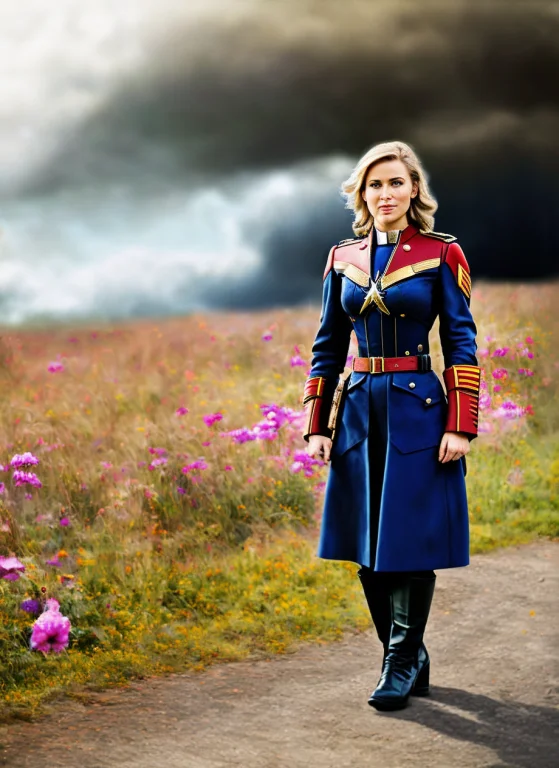 Wwone Portrait Of Sks Woman As Captain Marvel, Feminine, Epi...
