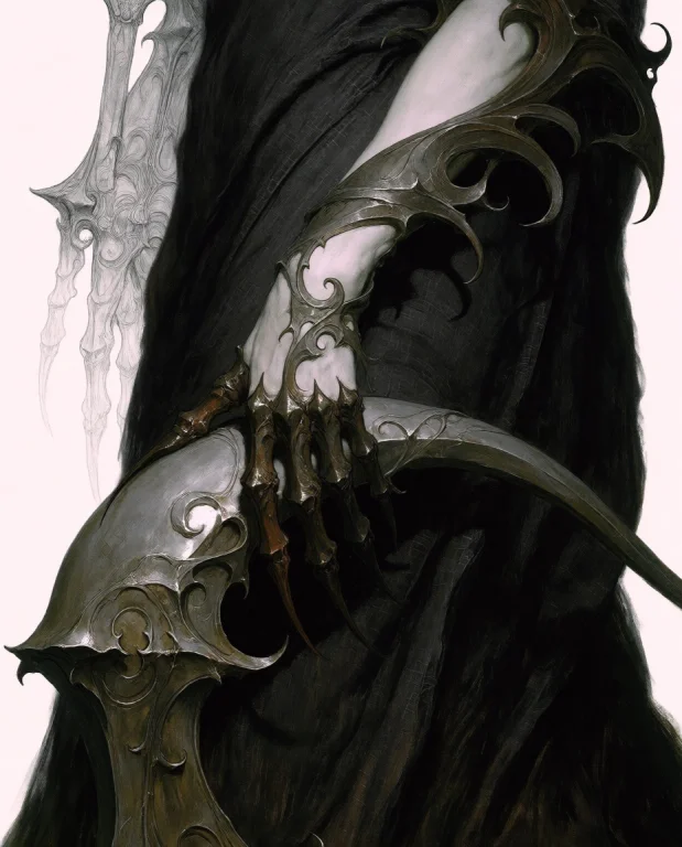 Dcgr1mdrk. Ominous Fairy-tale, Bradhamel Art Style. A Close-...