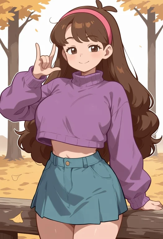 1girl, Solo, Masterpiece, High Quality, Mabel Brown Hair, Lo...