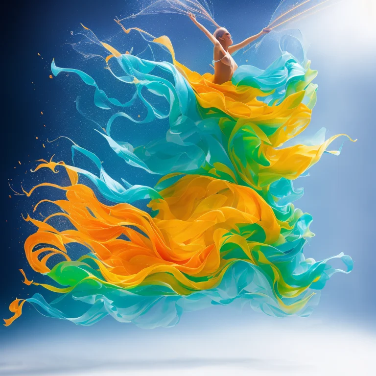 Colorslashh Jummping In Air Rainbow, Ultra Photorealistic1.3...