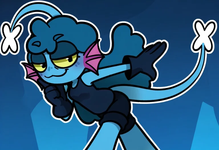 1girl, Monster Girl, Anglerfish Girl, Solo, Gloves, Fins, He...