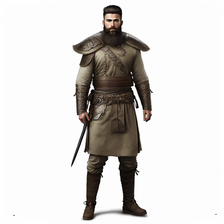 Photograph Of, Bearded Warrior Male Tkchar, Photorealistic,...