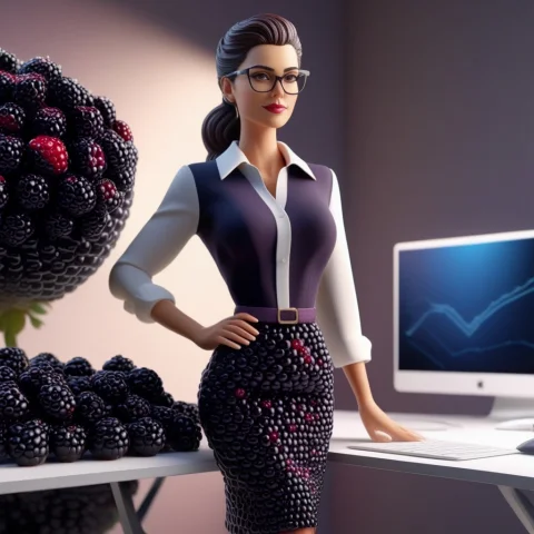 Blackberryworld Office Woman, Stylized 3d, Attractive Young... — SDXL AI Prompt: blackberryworld office woman, stylized 3d, attractive young woman, tailored blou...