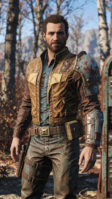 Videogame Screenshot A Man Standing Next To A Machine In A F...
