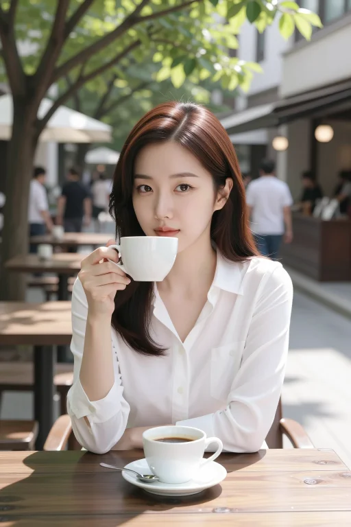 Masterpiece,best Quality,looking At Viewer,a Korean Woman Si...