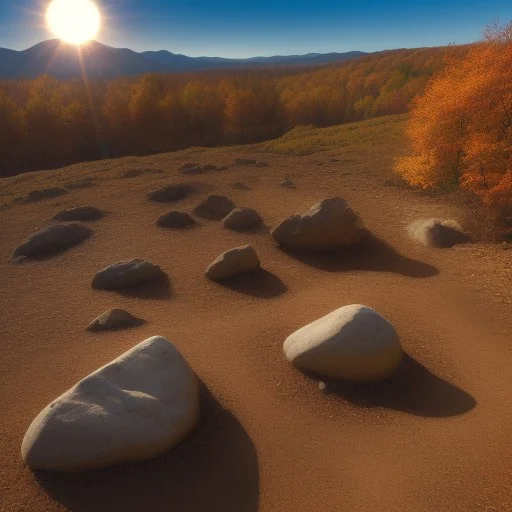 , Autumn, Sun, Land, Dirt, Rock,