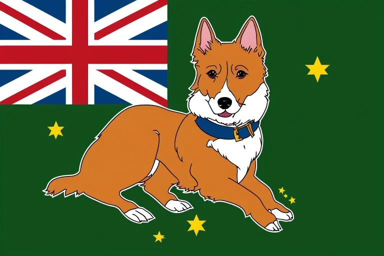 Flag, No Humans, Flag Background, Dog,
