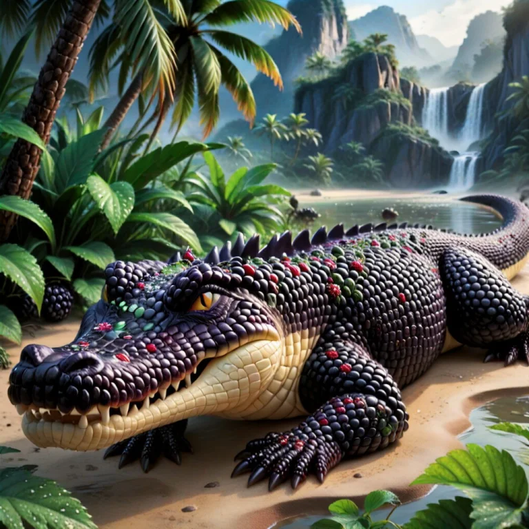 Masterpiece, Ultra Detailed, Blackberryworld Crocodile, Scen...