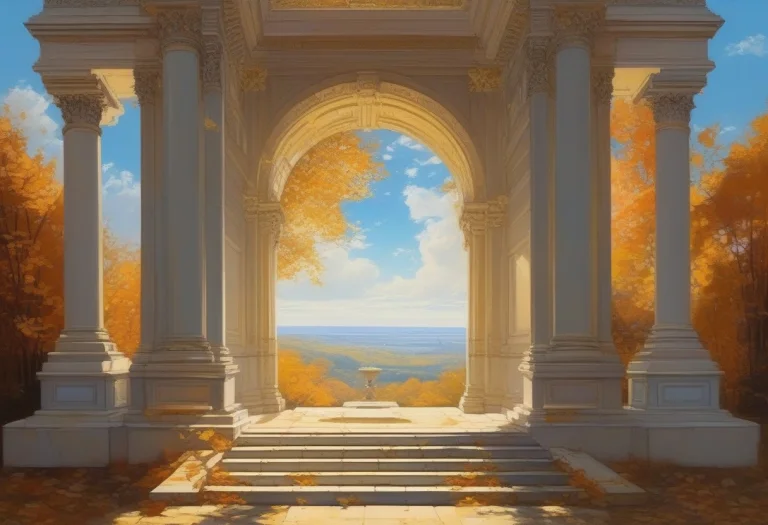 A Portal Of Light Torn Between Two Worlds, Dappled Sunlight,...