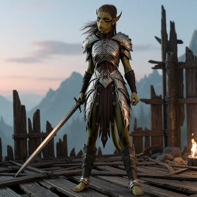 Laezelv01mh3, An Adult Yellow-green Githyanki Woman With Ang...
