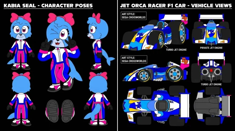 2d Sonic Racing Crossworlds Art Style, Character Sheet, Vehi...