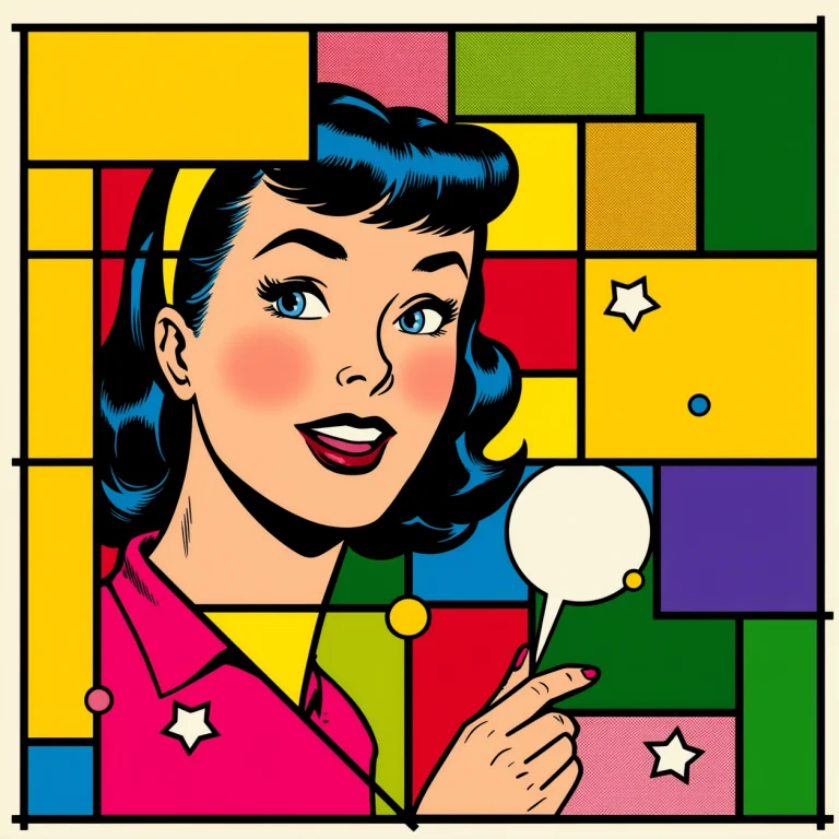 Art Made Of Geometric Shapes. A Comic Book Character From Be...