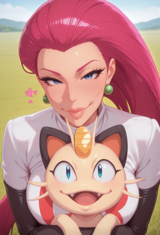 Jessie Pokemon, Blue Eyes, Eyelashes, Pink Hair, Very Long H...
