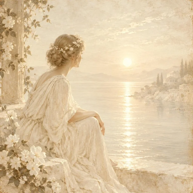 Antique White Color Art Style No Words Serene Glimmer