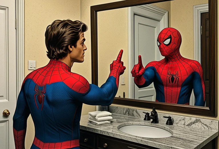 Masterpiece, Inkdot70, Spiderman, Pointing At Mirror, His Re...