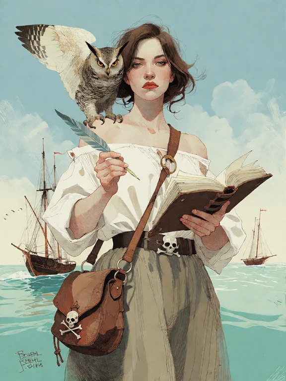 Bradhamel Art Style. A Young Woman With Brown Hair And A Det...