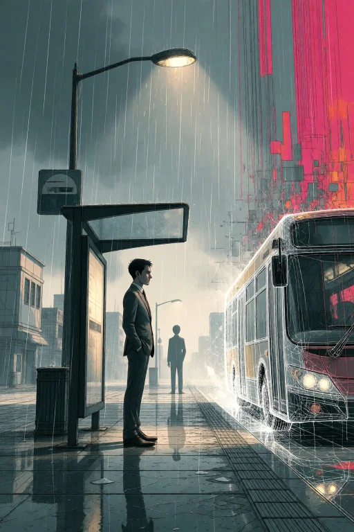 Strangedaal. A Solitary Businessman In A Sharp Suit Stands U...