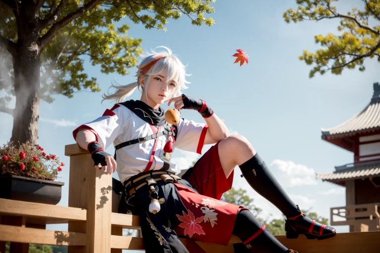 Masterpiece, Best Quality,male Focus, Tree, 1boy, Kaedehara...