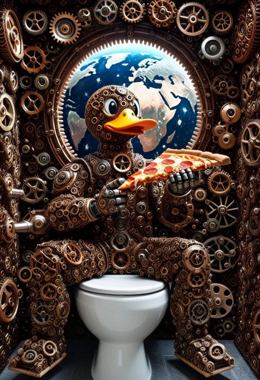 All Made Of Gears, Sharp Picture1.2, Detailed2, Duck Made Of...