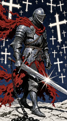 Houseofuday,a Solitary, Imposing Knight Clad In Ornate, Heav... — Stable Diffusion AI Prompt: @houseofuday_,A solitary, imposing knight clad in ornate, heavily engraved silve...