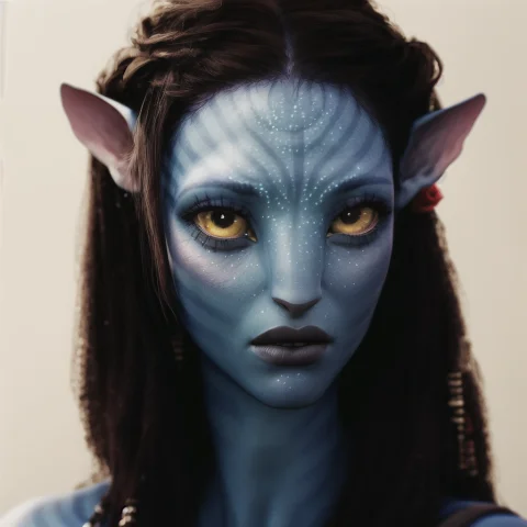Neytiriblueskinbabe, 1girl, Neutral, Portrait, Black Lipstic... — Stable Diffusion AI Prompt: Neytiriblueskinbabe, 1girl, neutral, portrait, black lipstick, (goth), eye shado...