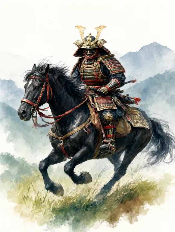 Middle Ages Samurai This Is An Artistic, Digital Watercolor...