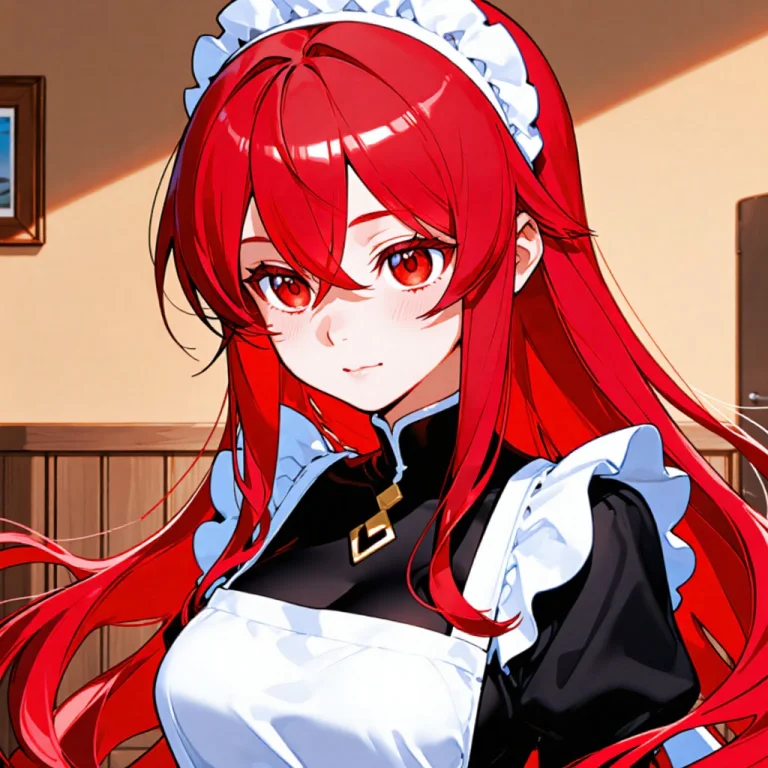 Long Red Hair Hair Maid Niko
