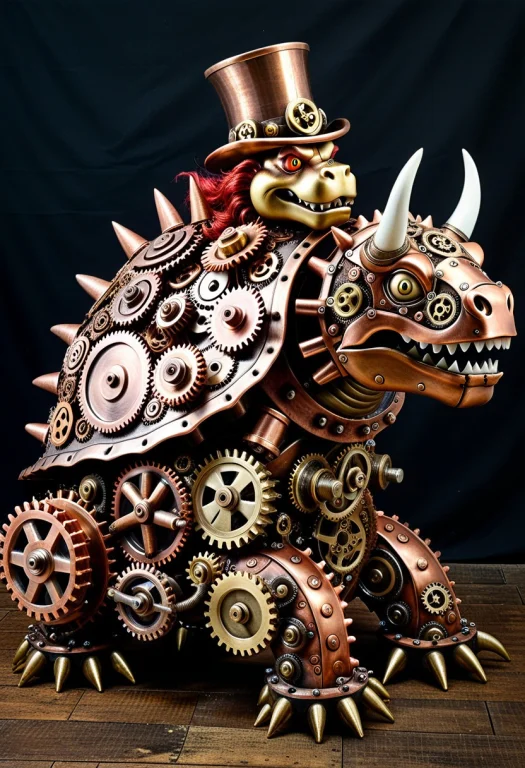 Interlocking Gears, Bowser Dragon Turtle Constructed Entirel...