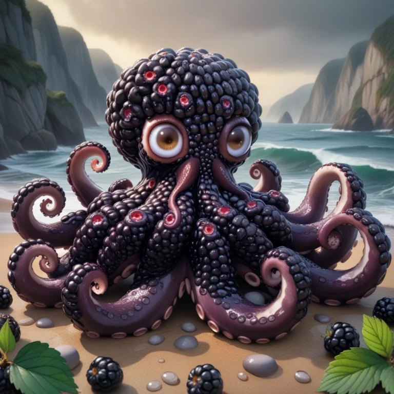 Blackberryworld, A Magnificent Gigantic Octopus Made Entirel...