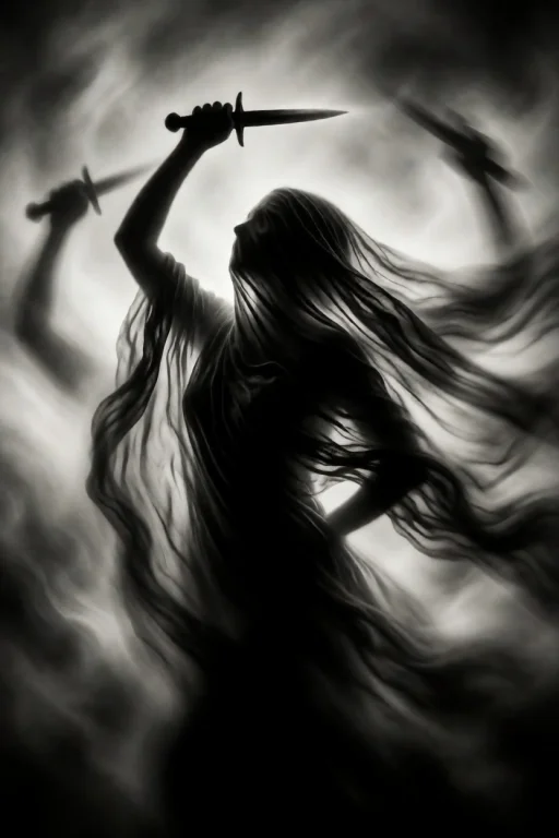Myst, Negative, Monochrome, Blurr. Sequence Photography. Sil...