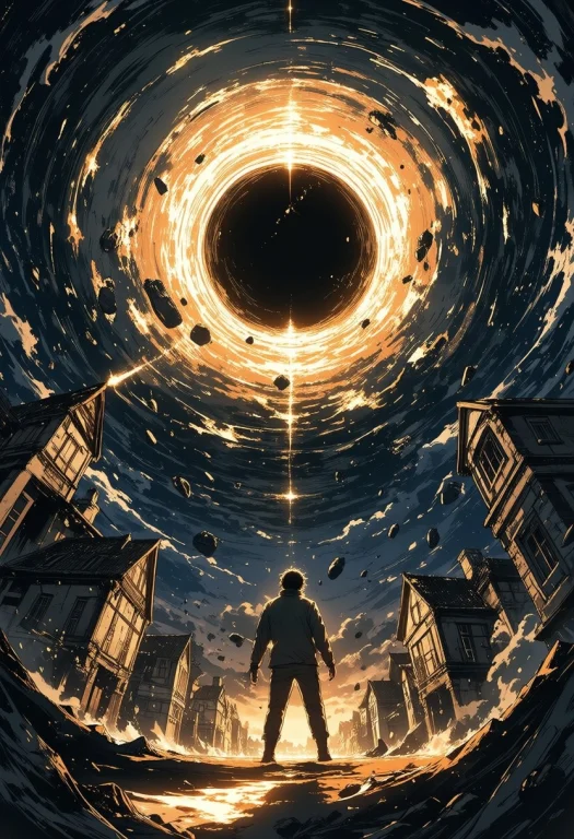 A Massive, Swirling Black Hole Dominates The Upper Half Of T...