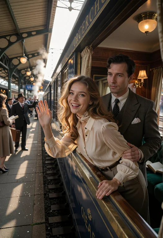 Graphic Ultra Realistic Cinematic Train Photography, Luxury...