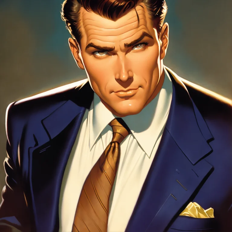 A Man In A Suit And Tie, Pulp, By Gil Elvgren, Olfn