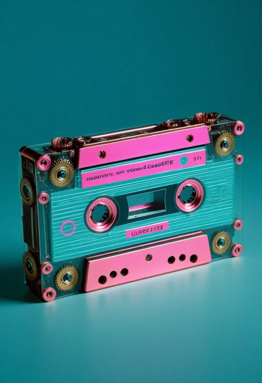 A Vintage Cassette Tape Made Entirely Of Brass, Copper And C...