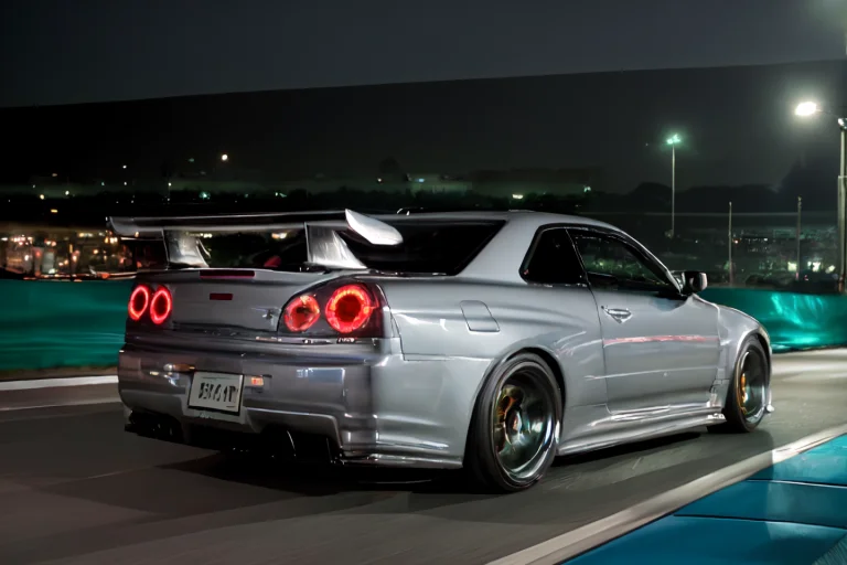 Masterpiece, Best Quality,car,bright,neon Lights,night,midni...
