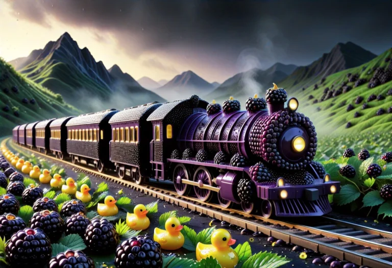 A Photorealistic, Highly Detailed Image Of A Stylized Train...