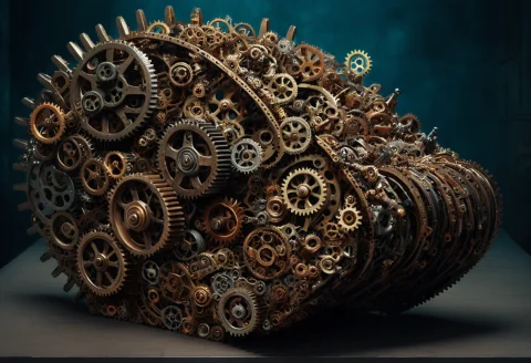 Made Of Gears, Who Will Write My Story Down My Emptiness To... — SDXL AI Prompt: made of gears, Who will write my story down My emptiness to fill The ocean of my...