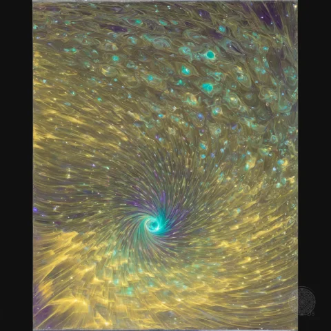 Polarized Vacuum Birefringence Crystallization Web In Deep S... — SDXL AI Prompt: polarized vacuum birefringence crystallization web in deep space void, concentri...