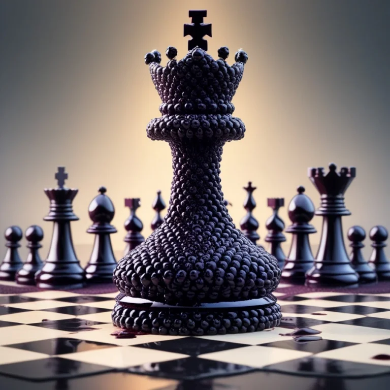 Blackberryworld Chess, King Piece Made Of Glossy Blackberrie...