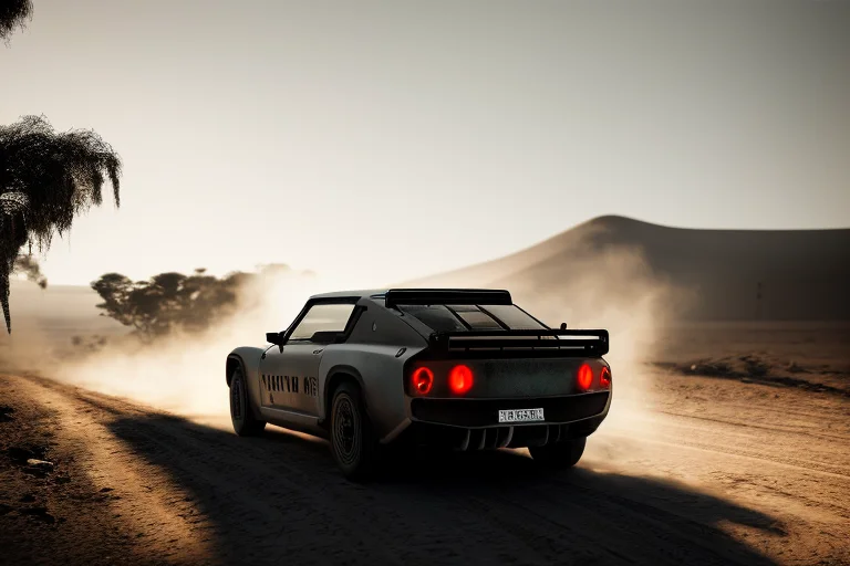 A Dark Photo Of Car, By Simon Stalenhag Style,8k Resoultion,...