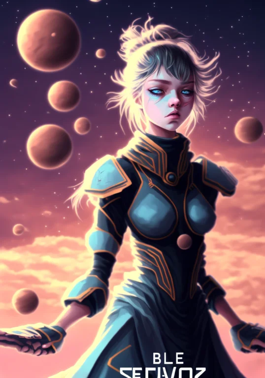 1girl, Best Quality, Poster, Blue Eyes, Serphm Woman1.3 In A...